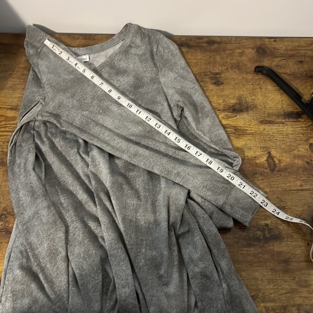 LuLaRoe Gray & Black Long Sleeve Swing Dress - Picture 7 of 8